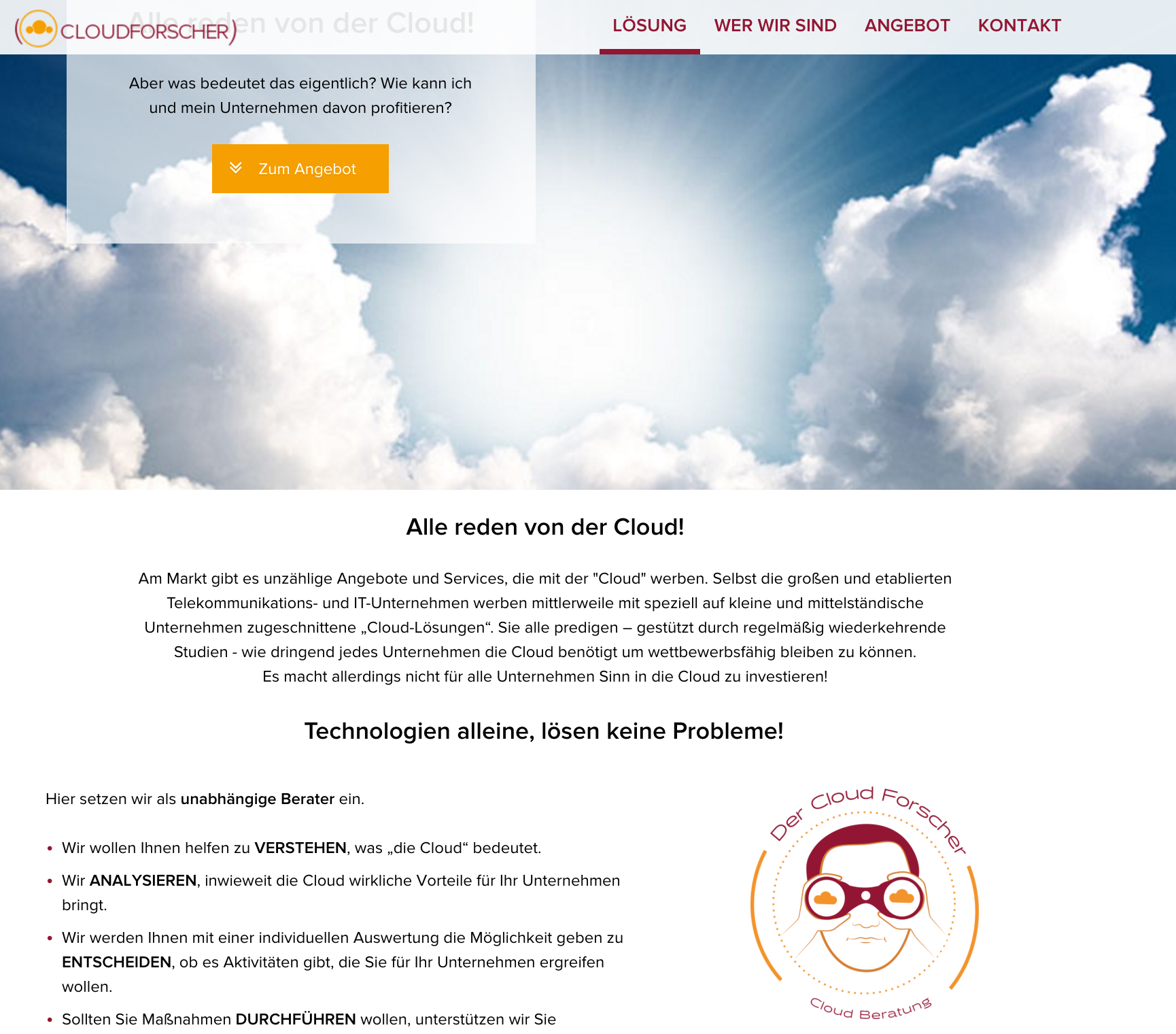 Cloudforscher Homepage