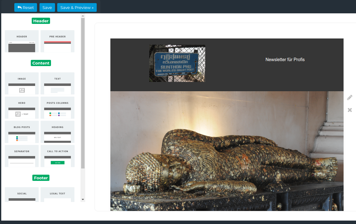 Newsletter Plugin – New Mailing – Step 1 Newsletter Plugin - New Mailing - Step 1